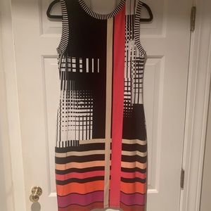 Joseph Ribkaff dress w/ geometric print. Size 10